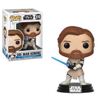 Star Wars Clone Wars POP! Vinyl Wackelkopf-Figur Obi Wan Kenobi 9 cm