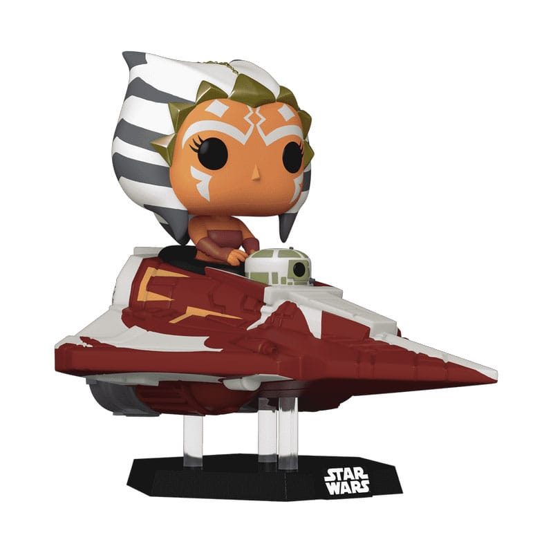 Star Wars: The Clone Wars POP! Rides Vinyl Wackelkopf-Figur Ahsoka Tano in Delta 7 Jedi Starfighter 15 cm