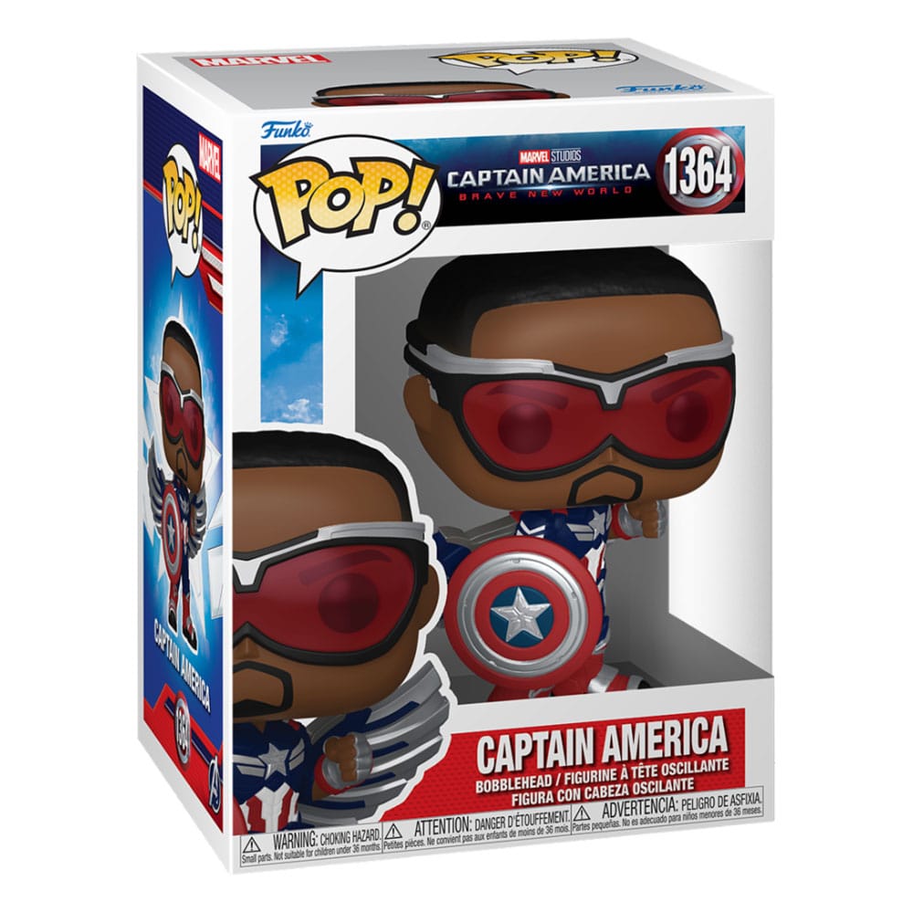 Captain America Brave New World POP! Movies Vinyl Figur Captain America 9 cm