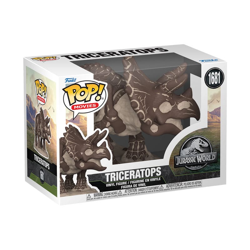 Jurassic Park Fossil POP! Movies Vinyl Figur Triceratops 9 cm