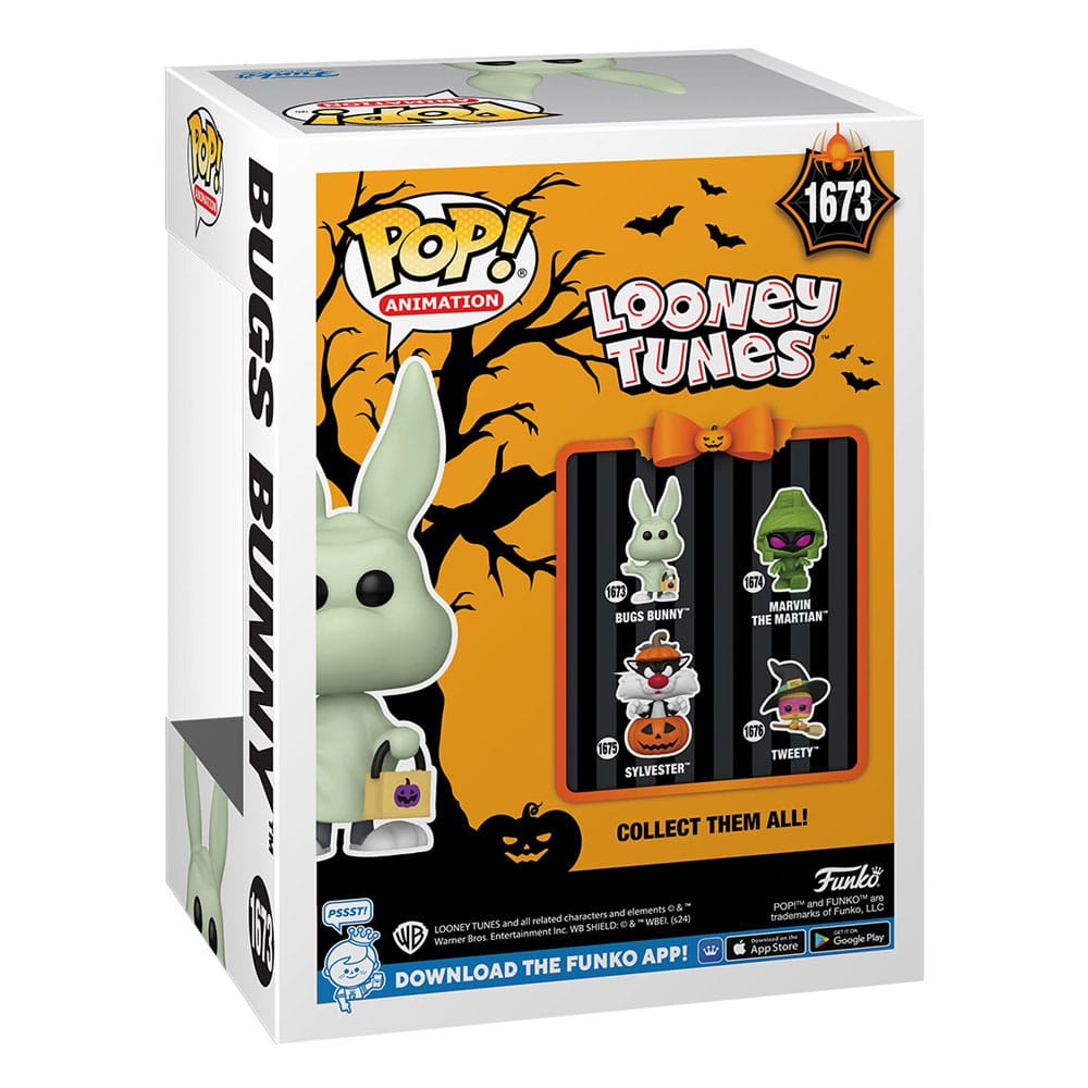 Looney Tunes POP! Television Vinyl Figur Halloween Bugs Bunny(Ghost) 9 cm