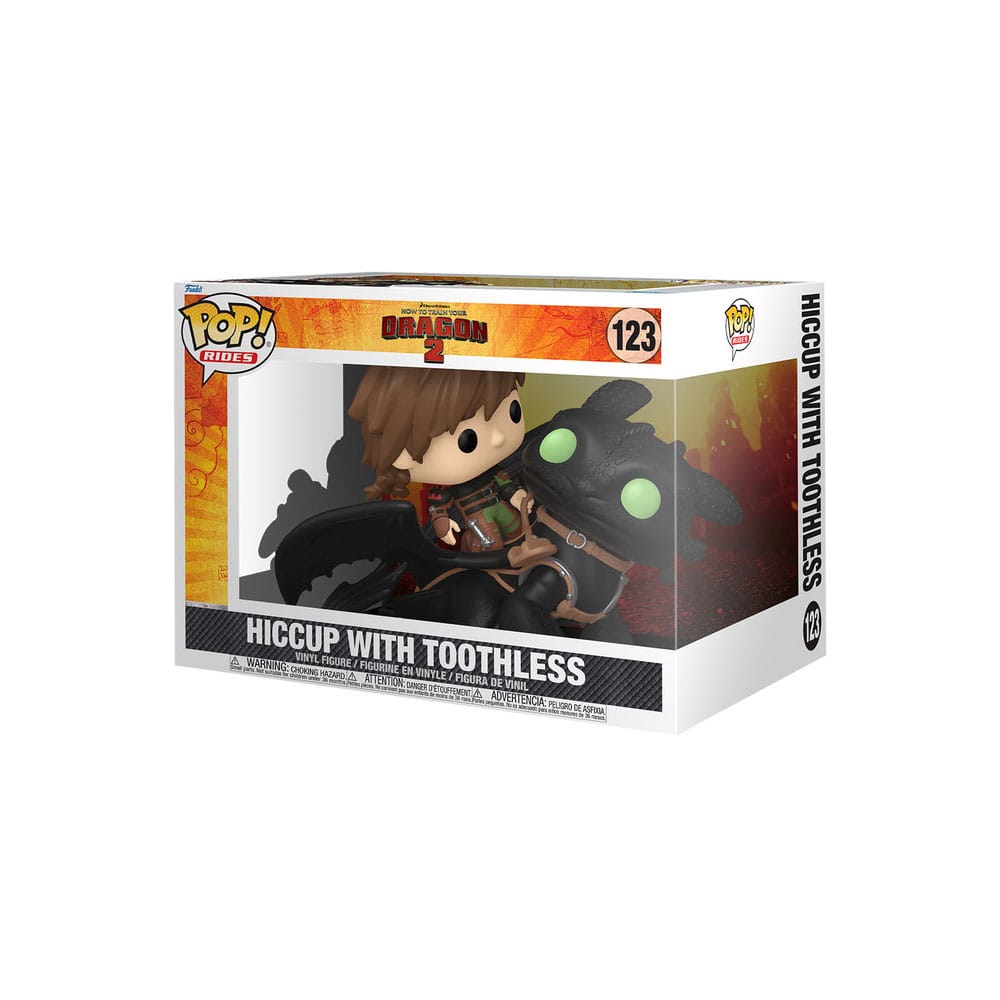 Drachenzähmen leicht gemacht POP! Rides Deluxe Vinyl Figur Hiccup w/Toothless 9 cm