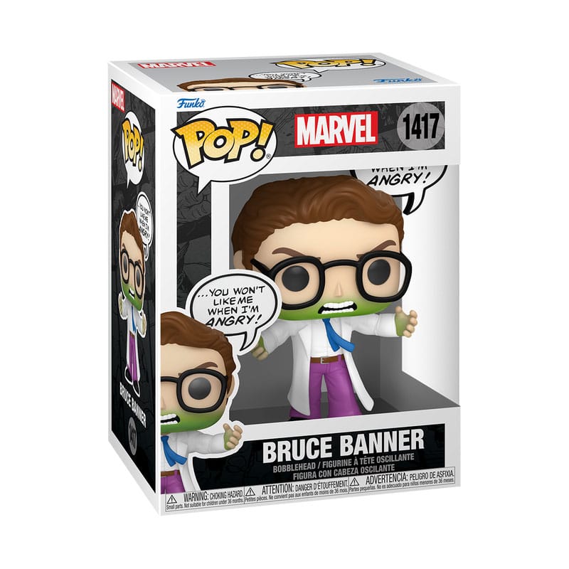 Marvel Comics POP! Marvel Vinyl Figur Bruce Banner(Don't Make me Angry) 9 cm