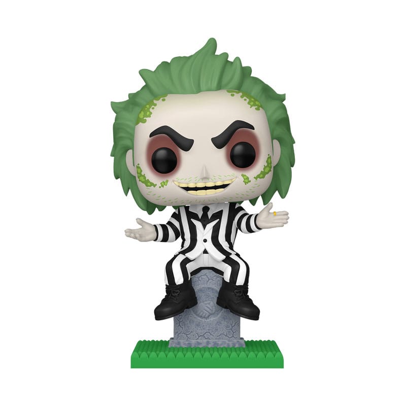 Beetlejuice POP! Plus Movies Vinyl Figur Beetlejuice w/tombstone 9 cm