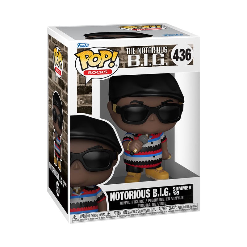 Notorious B.I.G POP! Rocks Vinyl Figur Biggie - Beat The Summer Jam 9 cm