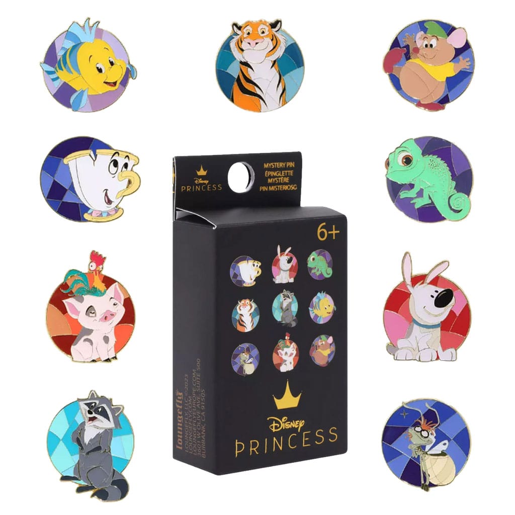 Disney by Loungefly Ansteck-Pins Blind Box Princess Animal Stain Glass Display (18)