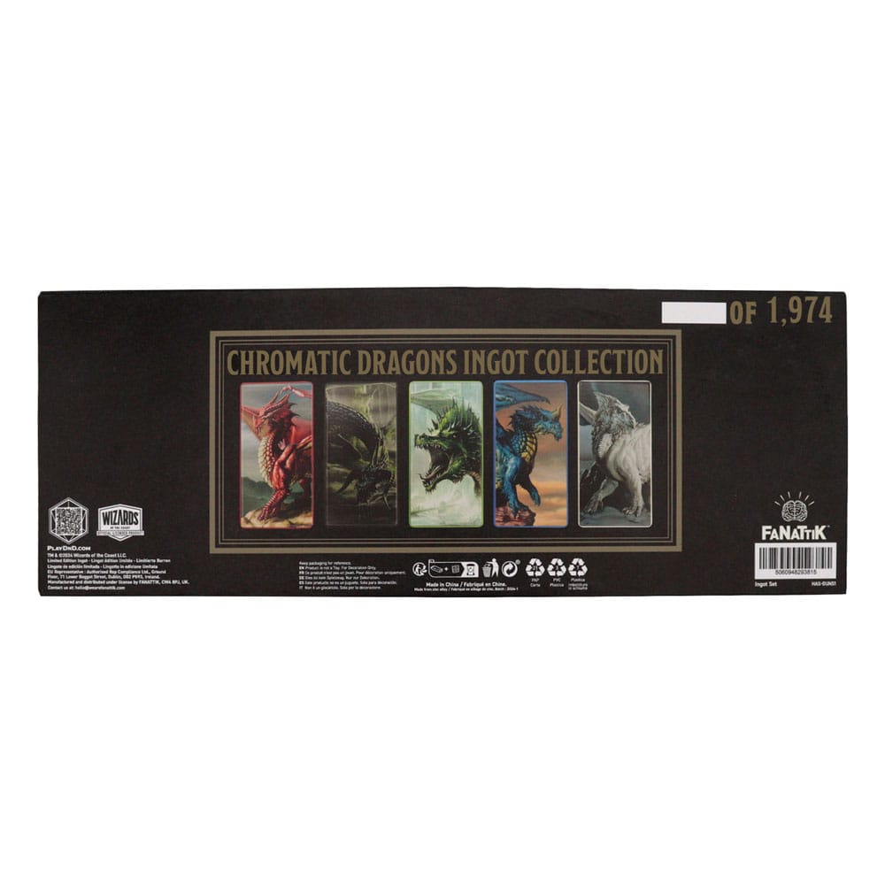 Dungeons & Dragons Metallbarren 5er-Set Chromatic Dragons Ingot