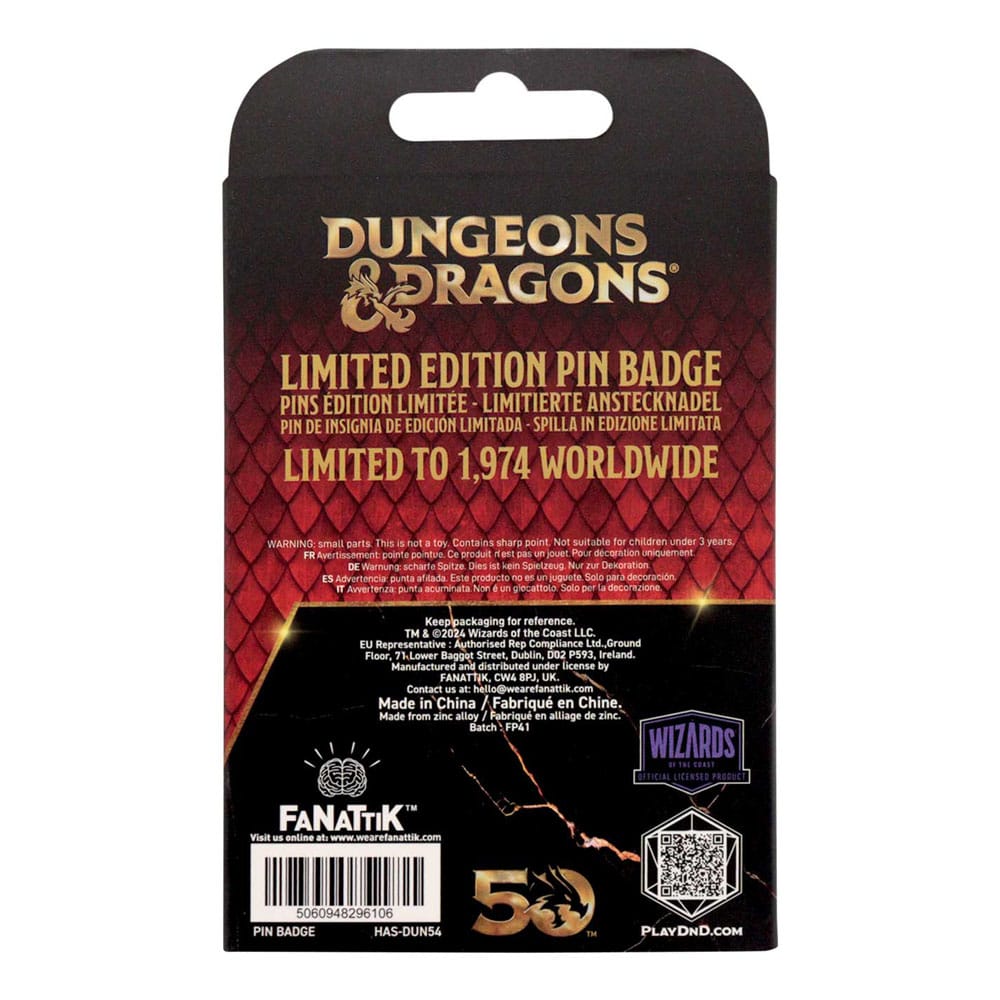 Dungeons & Dragons Ansteck-Pin Alignment Spinner 24k Gold Plated Limited Edition