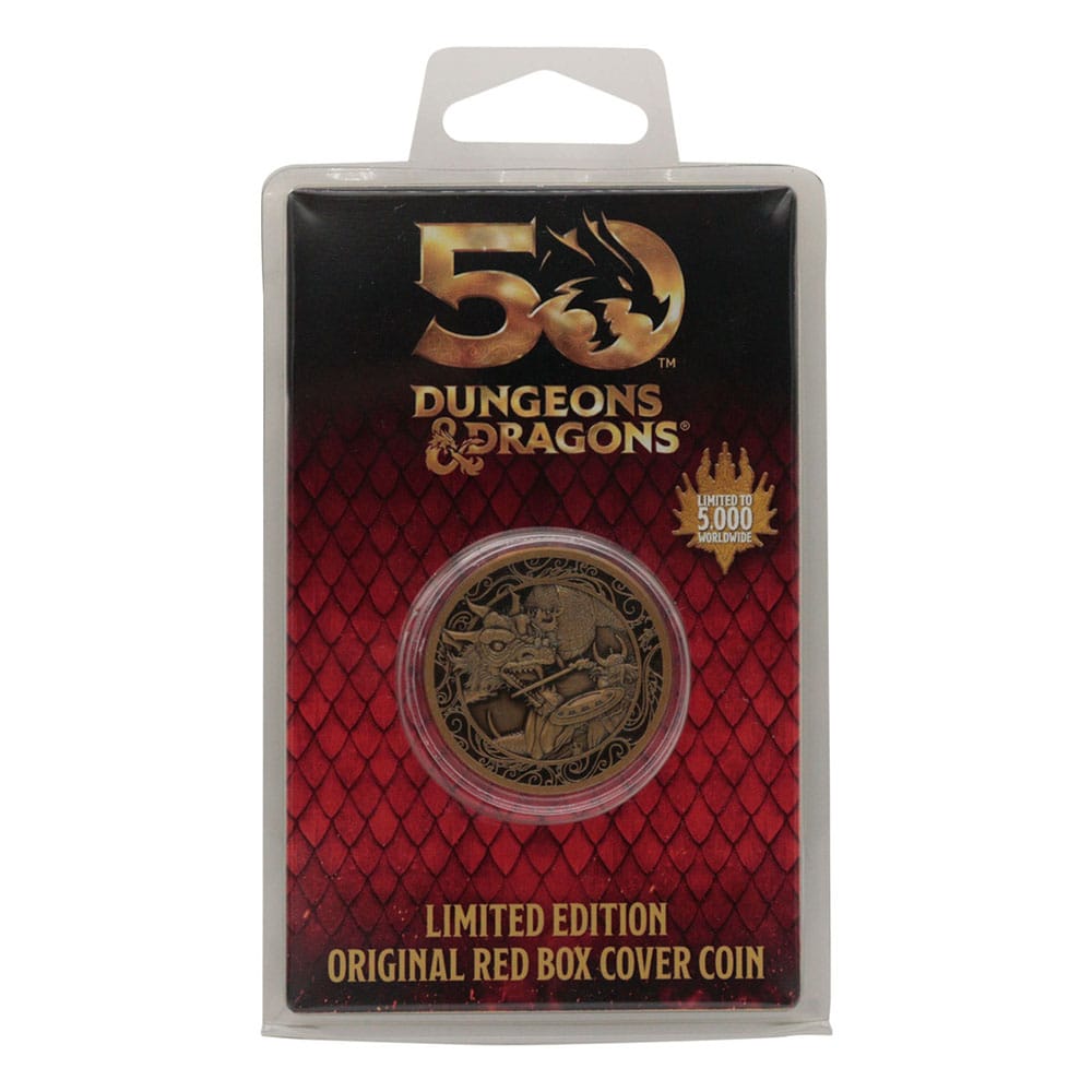 Dungeons & Dragons Sammelmünze 50th Anniversary Antique Gold Edition 4 cm