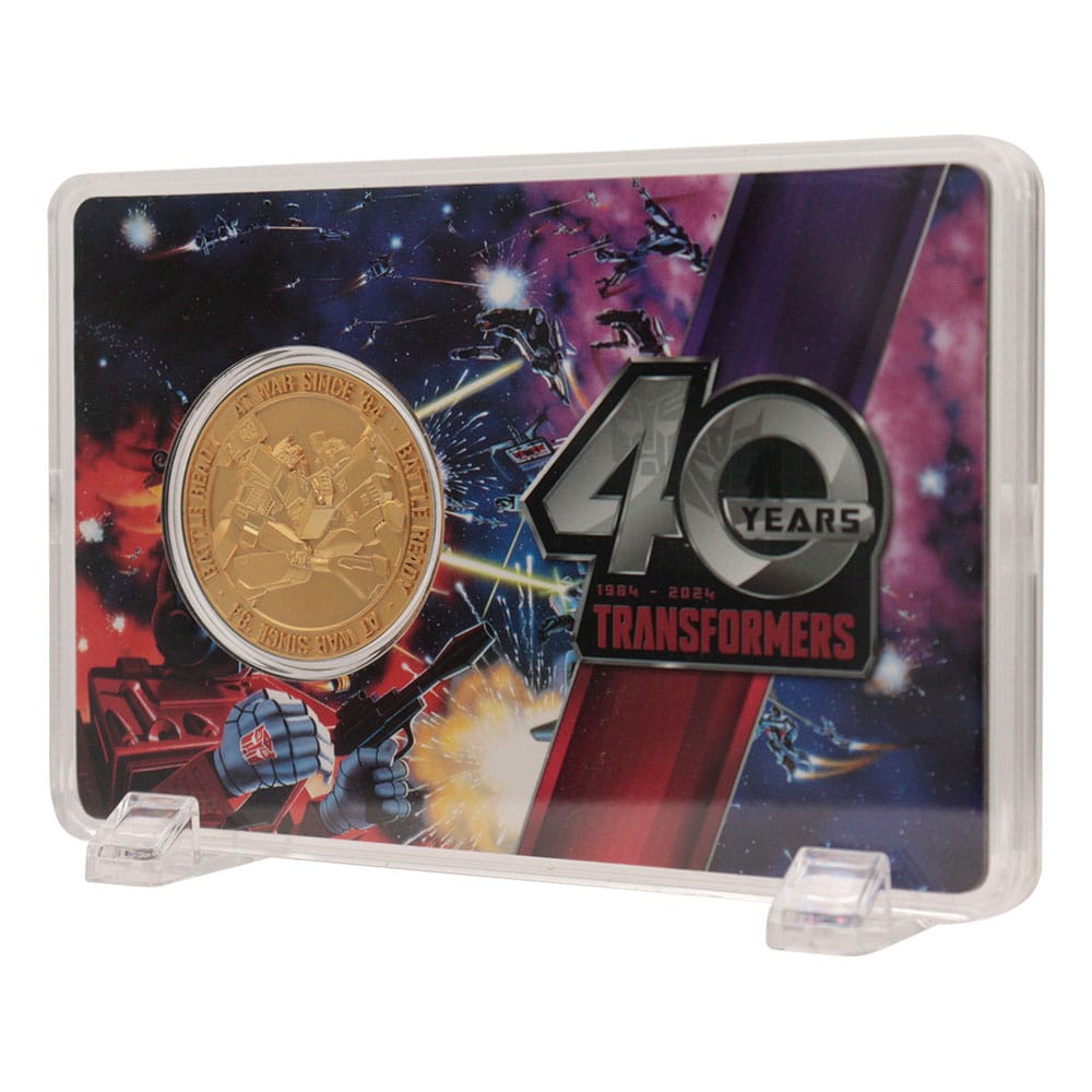 Transformers Sammelmünze 40th Anniversary 24k Gold Plated Edition 4 cm