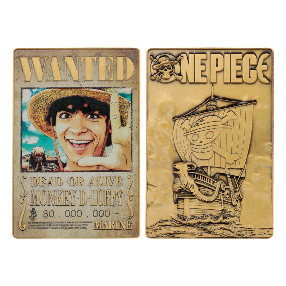 One Piece Metallbarren Luffy Wanted Poster Limited Edition