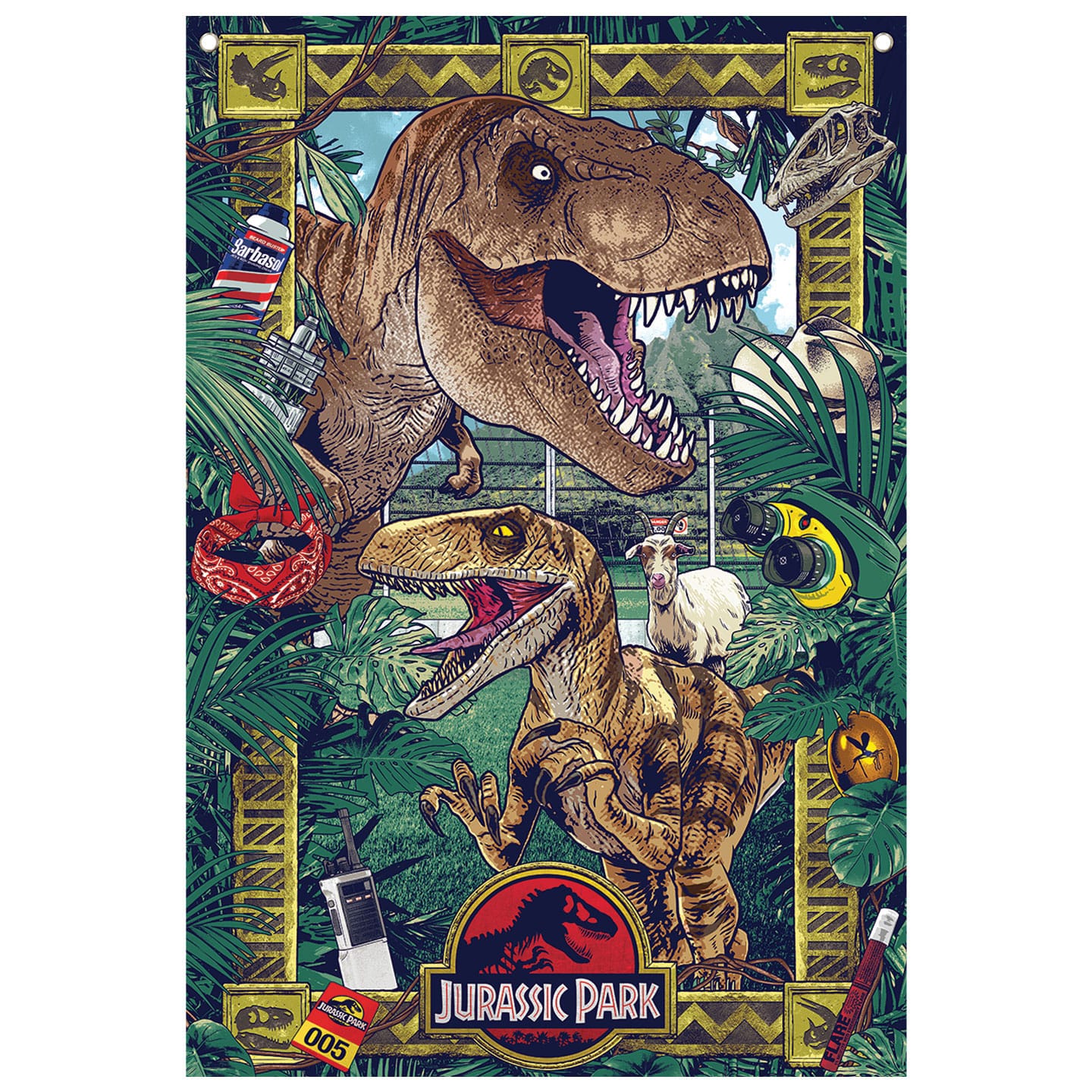 Jurassic Park Wandbehang 125 x 85 cm           