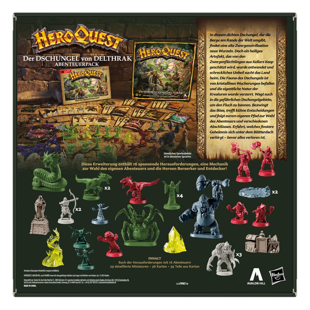 HeroQuest Brettspiel-Erweiterung Der Dschungel von Delthrak Abenteuerpack *Deutsche Version*