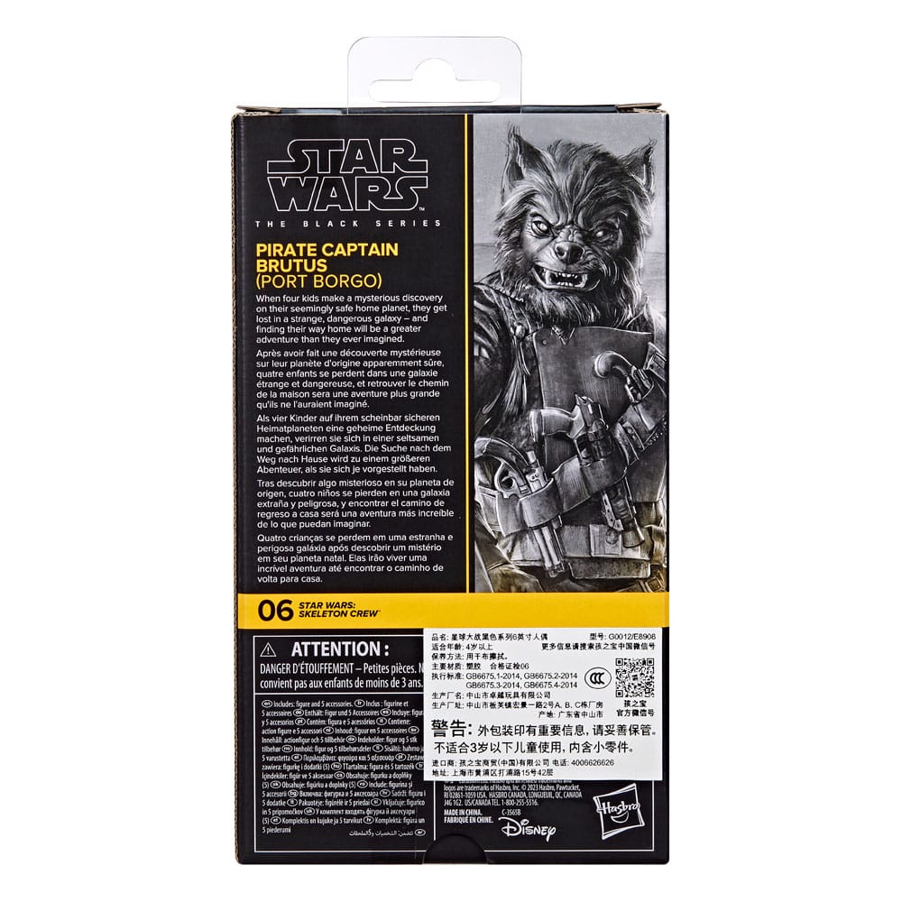 Star Wars: Skeleton Crew Black Series Actionfigur Pirate Capitaine Brutus (Port Borgo) 15 cm