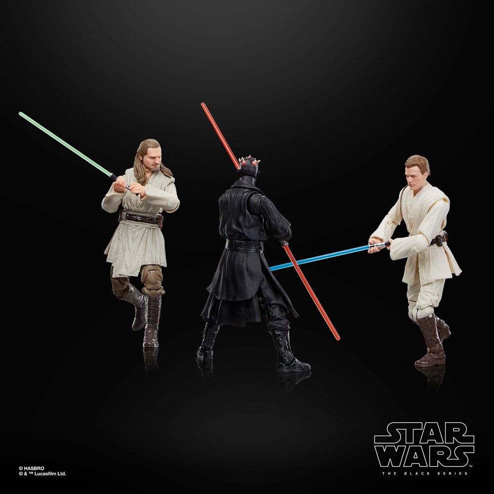 Star Wars Episode I Black Series Actionfiguren 3er-Pack Qui-Gon Jinn, Darth Maul, Obi-Wan Kenobi 15 cm