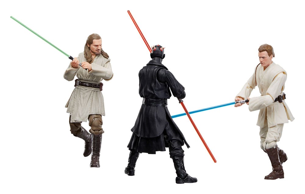 Star Wars Episode I Black Series Actionfiguren 3er-Pack Qui-Gon Jinn, Darth Maul, Obi-Wan Kenobi 15 cm