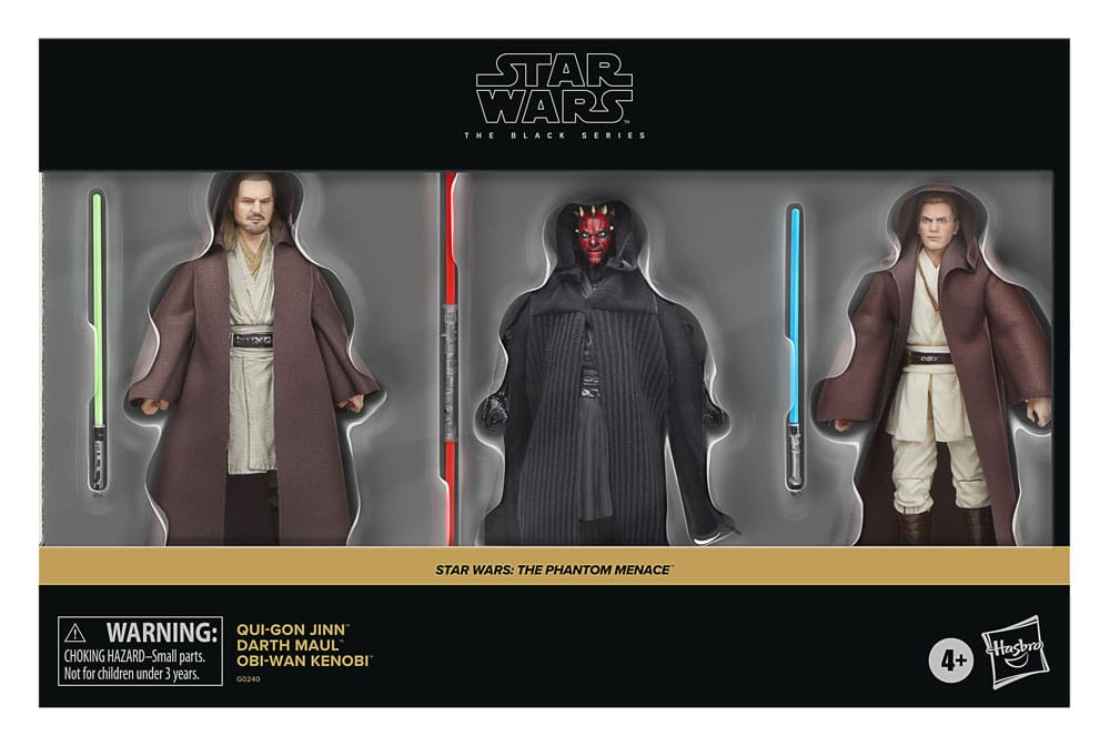 Star Wars Episode I Black Series Actionfiguren 3er-Pack Qui-Gon Jinn, Darth Maul, Obi-Wan Kenobi 15 cm