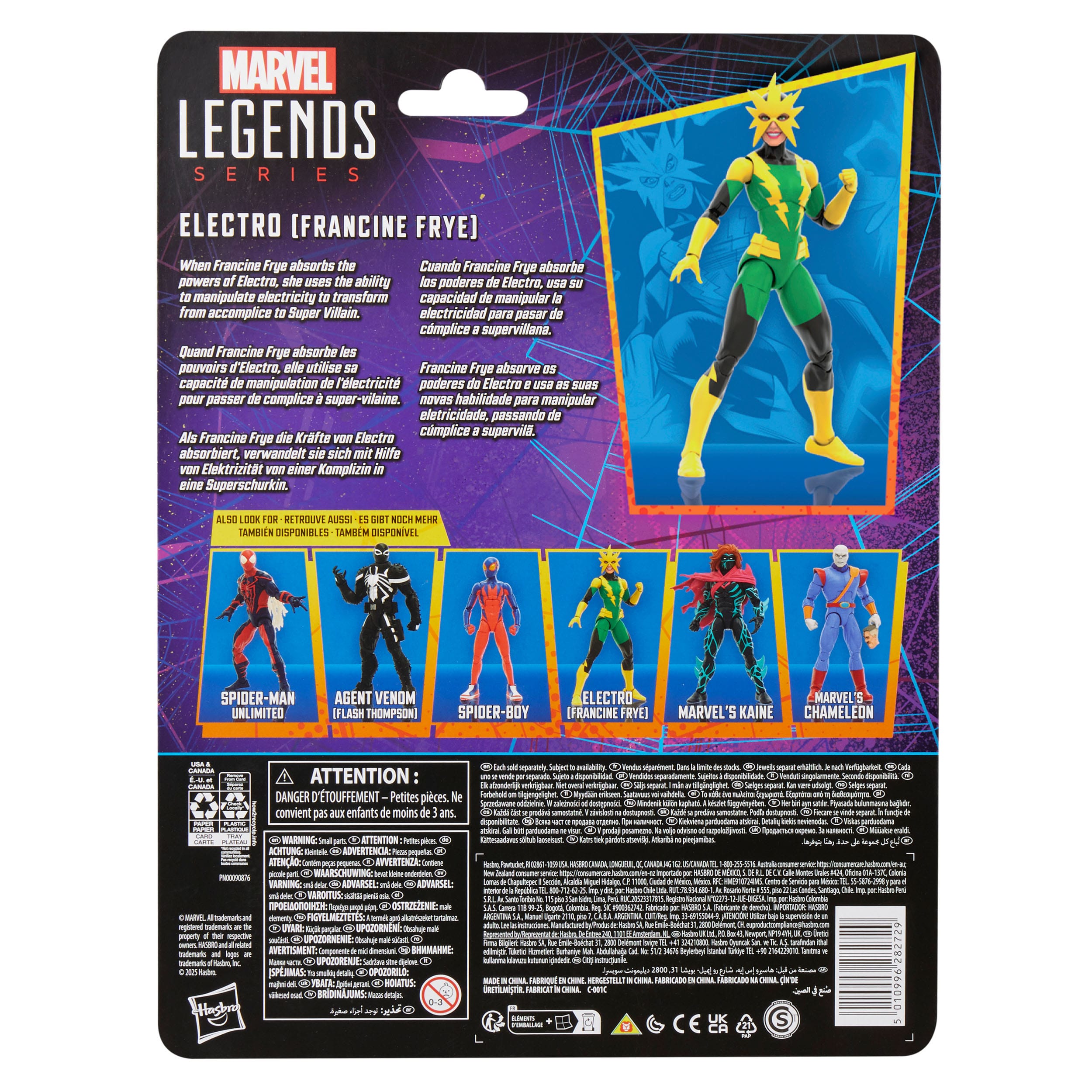 Spider-Man Marvel Legends Retro Actionfigur Electro (Francine Frye) 15 cm