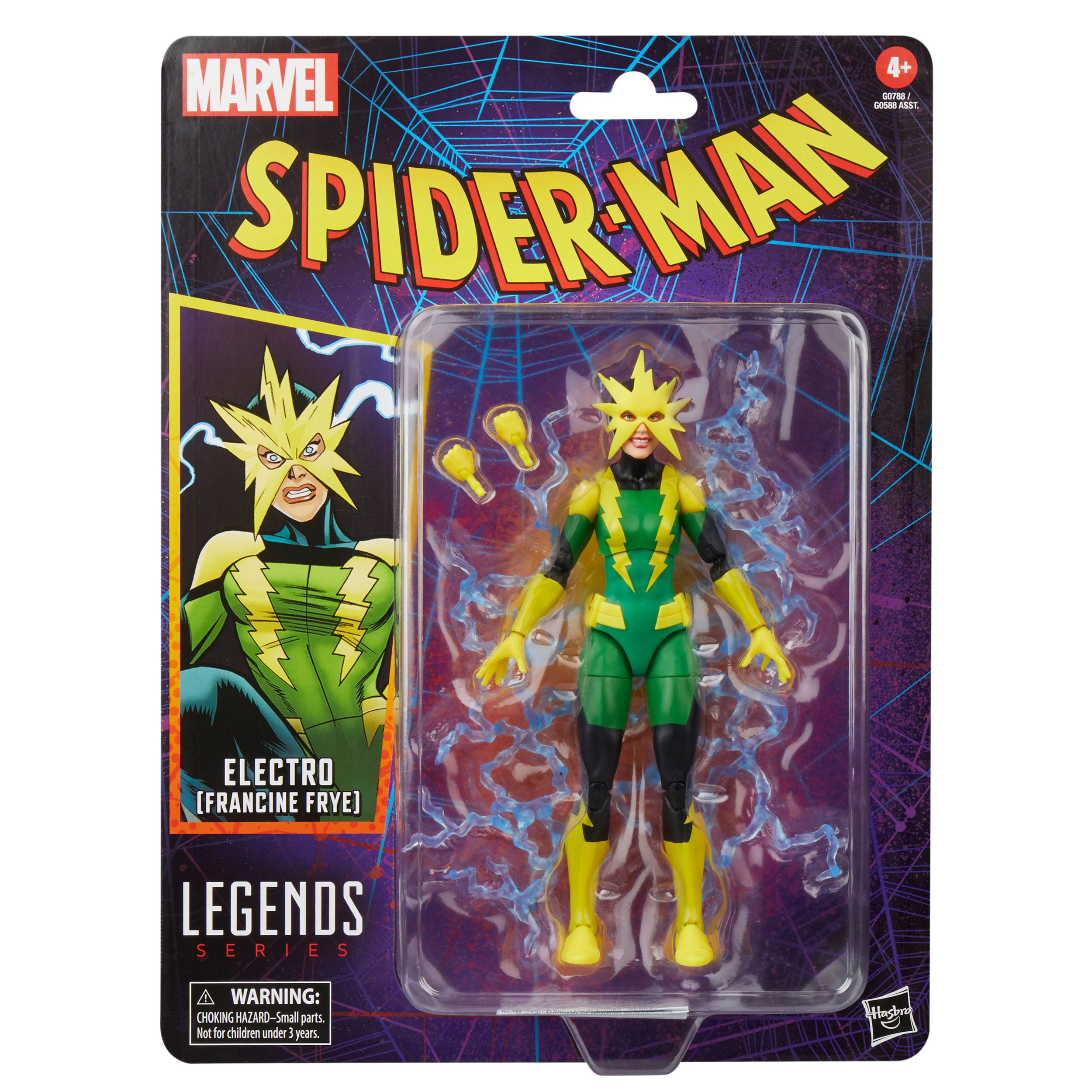 Spider-Man Marvel Legends Retro Actionfigur Electro (Francine Frye) 15 cm