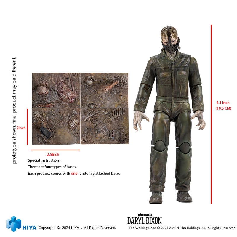 The Walking Dead Exquisite Mini Actionfigur 1/18 Daryl Dixon Dark Eyes Walker 11 cm