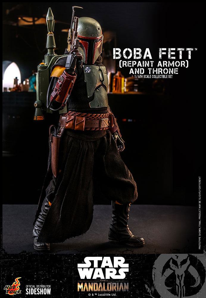 Star Wars The Mandalorian Actionfigur 1/6 Boba Fett (Repaint Armor) and Throne 30 cm