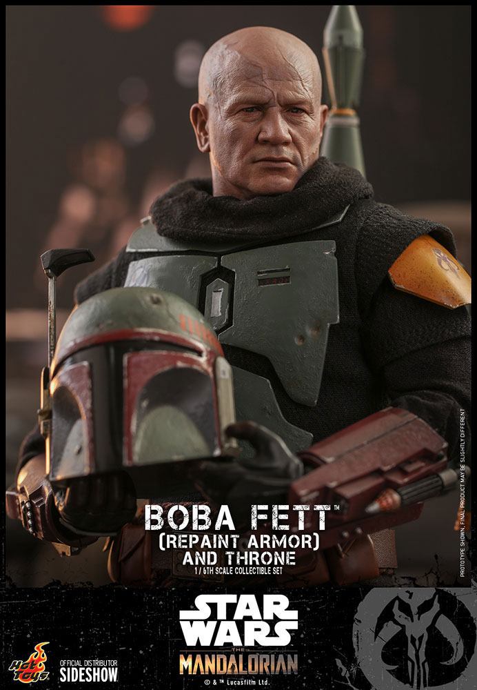 Star Wars The Mandalorian Actionfigur 1/6 Boba Fett (Repaint Armor) and Throne 30 cm