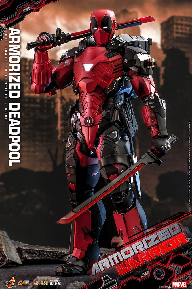 Marvel Comic Masterpiece Actionfigur 1/6 Armorized Deadpool 33 cm - Stark beschädigte Verpackung