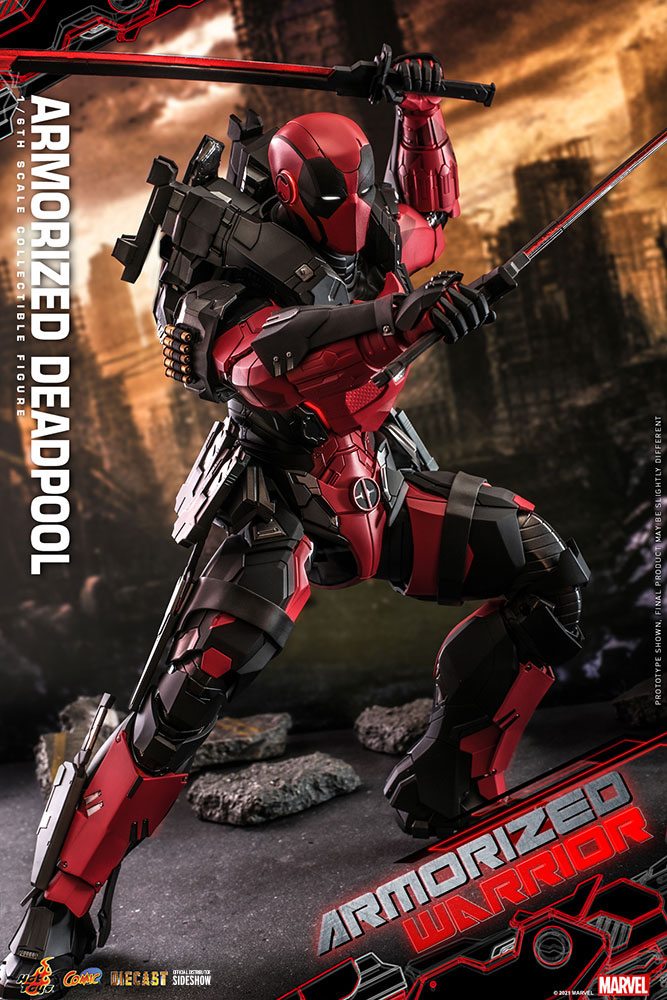 Marvel Comic Masterpiece Actionfigur 1/6 Armorized Deadpool 33 cm - Stark beschädigte Verpackung