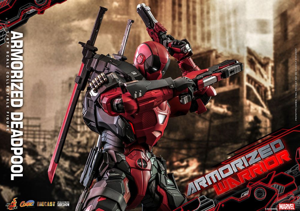 Marvel Comic Masterpiece Actionfigur 1/6 Armorized Deadpool 33 cm - Stark beschädigte Verpackung