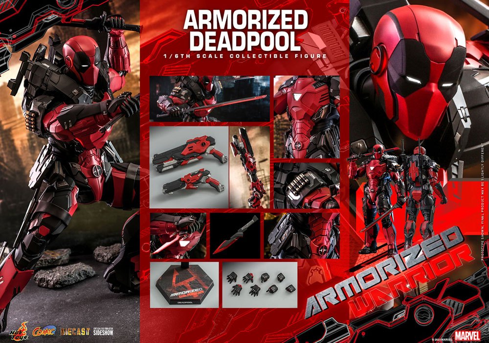 Marvel Comic Masterpiece Actionfigur 1/6 Armorized Deadpool 33 cm - Stark beschädigte Verpackung