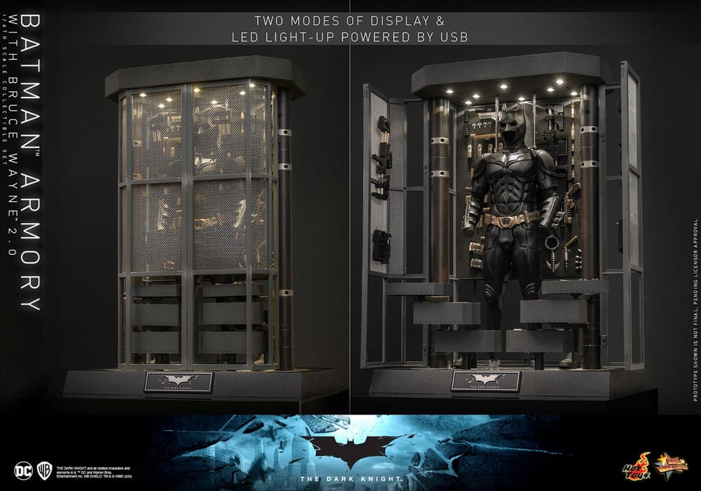 The Dark Knight Movie Masterpiece Actionfigur & Diorama 1/6 Batman Armory with Bruce Wayne (2.0) 30 cm