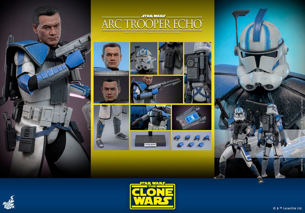 Star Wars: The Clone Wars Actionfigur 1/6 Arc Trooper Echo 30 cm