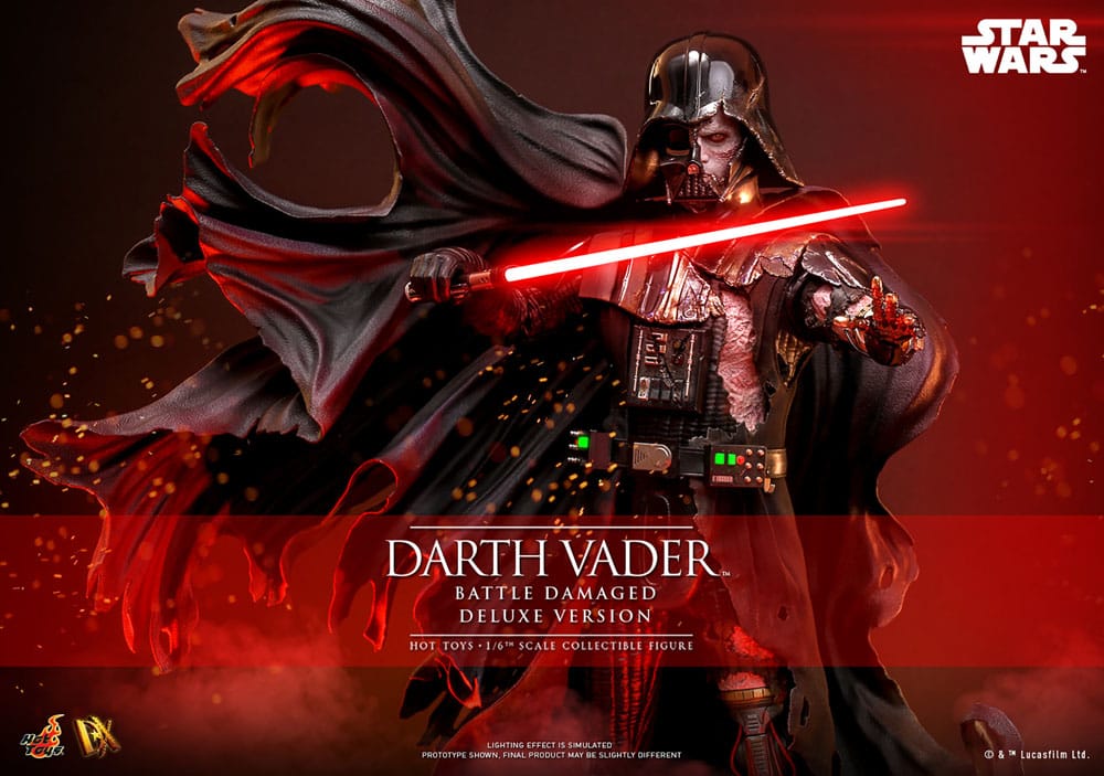 Star Wars Actionfigur 1/6 Darth Vader (Battle Damaged) Deluxe Version 35 cm