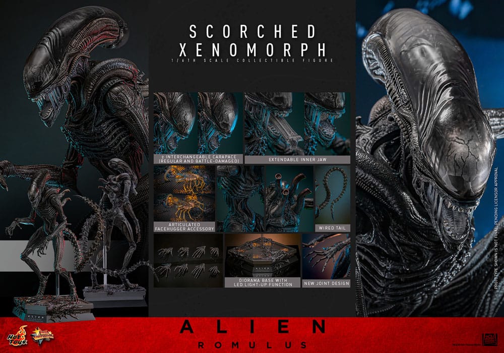 Alien: Romulus Movie Masterpiece Actionfigur 1/6 Scorched Xenomorph 44 cm