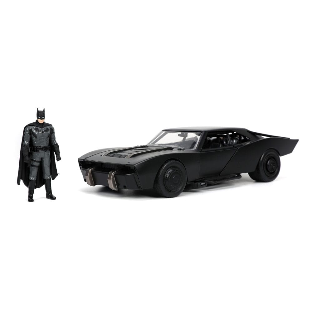 Batman 2022 Hollywood Rides Diecast Modell 1/24 2022 Batmobil mit Figur