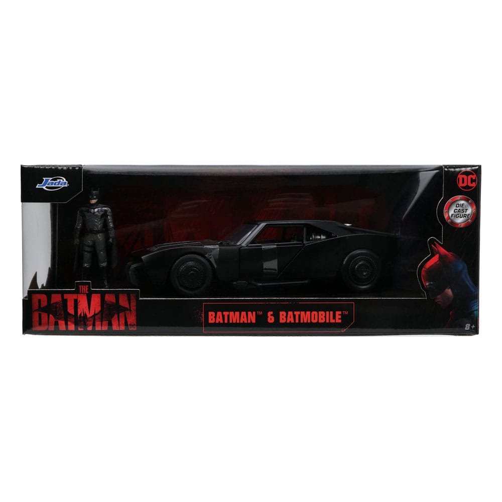 Batman 2022 Hollywood Rides Diecast Modell 1/24 2022 Batmobil mit Figur