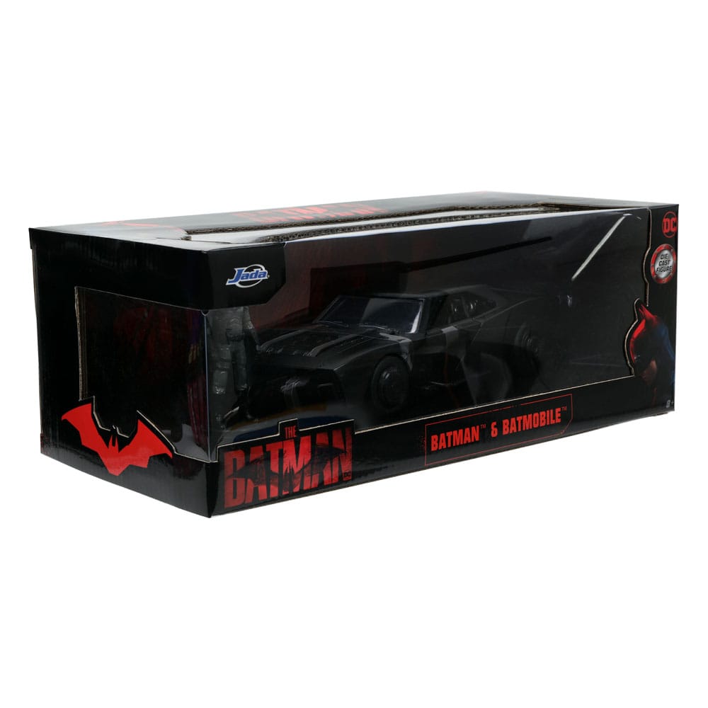 Batman 2022 Hollywood Rides Diecast Modell 1/24 2022 Batmobil mit Figur