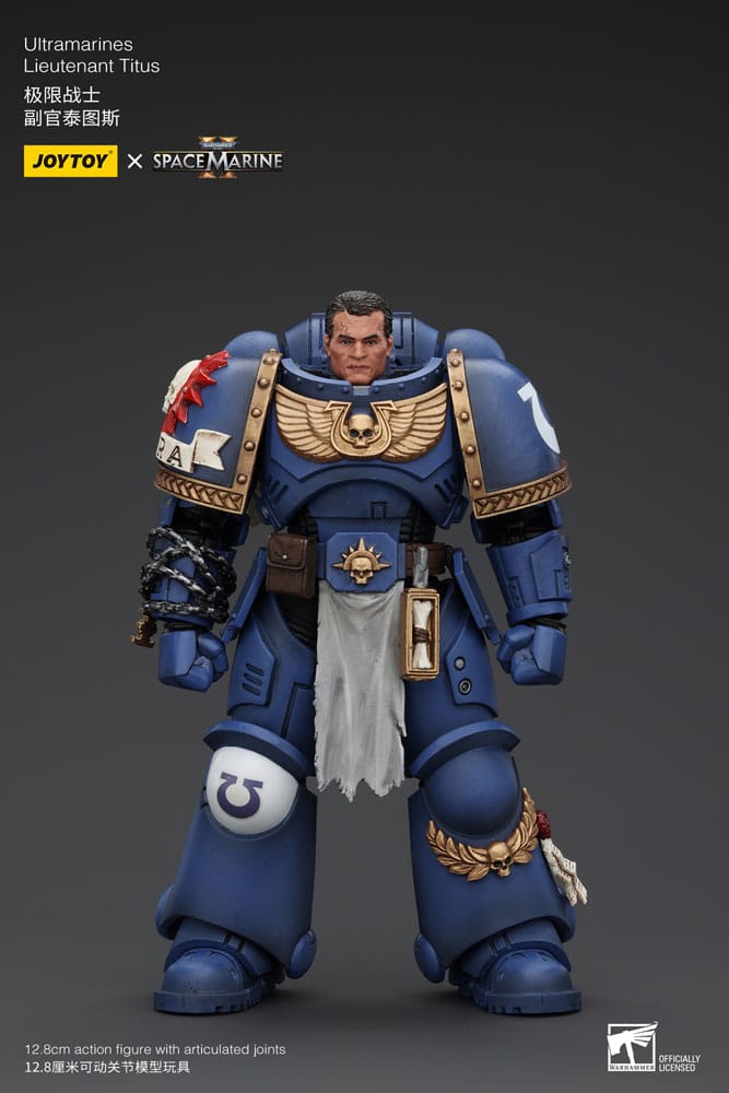 Warhammer 40k Actionfigur 1/18 Uitramarines Lieutenant Titus 13 cm