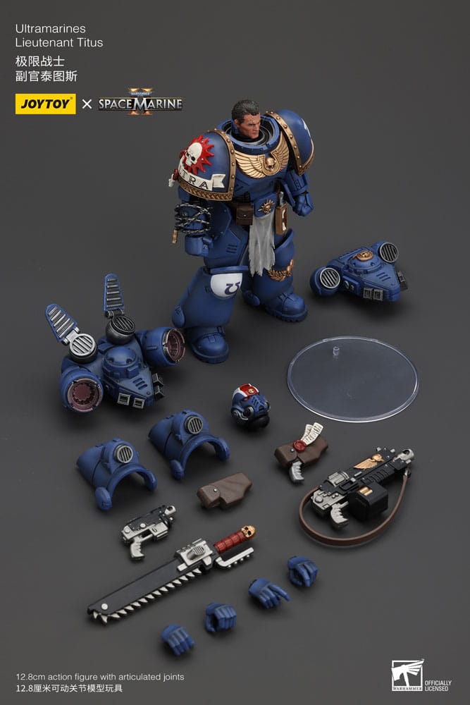 Warhammer 40k Actionfigur 1/18 Uitramarines Lieutenant Titus 13 cm