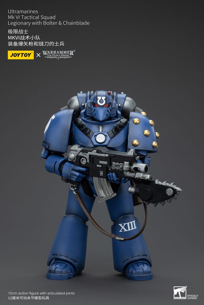 Warhammer The Horus Heresy Actionfigur 1/18 Ultramarines MK VI Tactical Squad Legionary with Bolter& Chainblade 20 cm