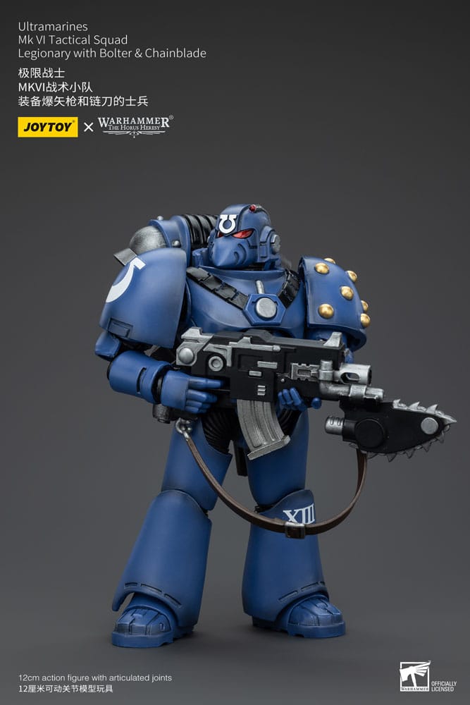 Warhammer The Horus Heresy Actionfigur 1/18 Ultramarines MK VI Tactical Squad Legionary with Bolter& Chainblade 20 cm