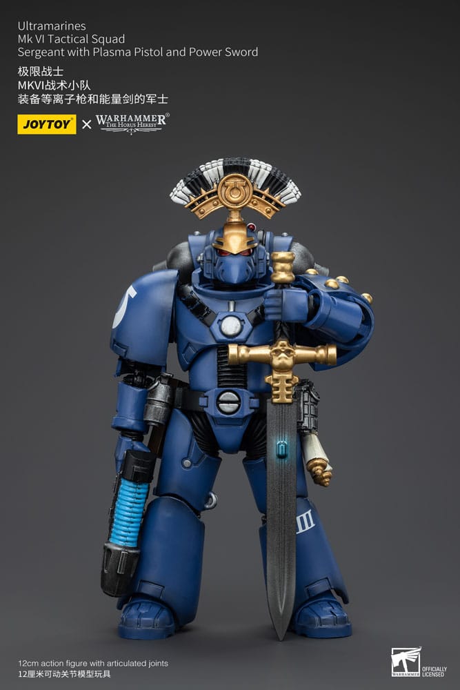 Warhammer The Horus Heresy Actionfigur 1/18 Ultramarines MK VI Tactical Squad Sergeant with Plasma Pistol and Power Sword 20 cm