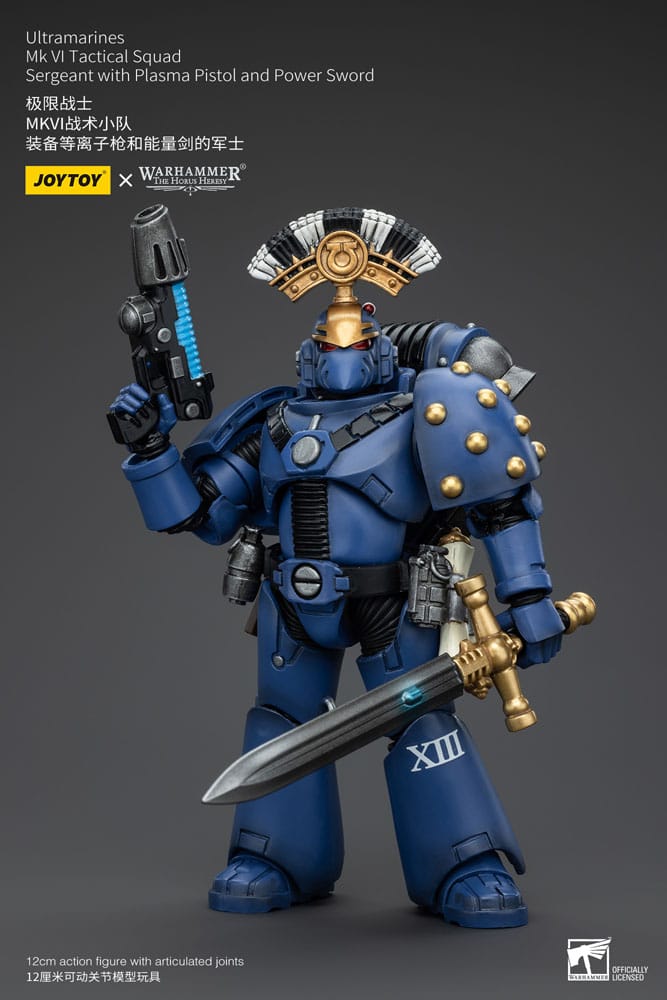 Warhammer The Horus Heresy Actionfigur 1/18 Ultramarines MK VI Tactical Squad Sergeant with Plasma Pistol and Power Sword 20 cm