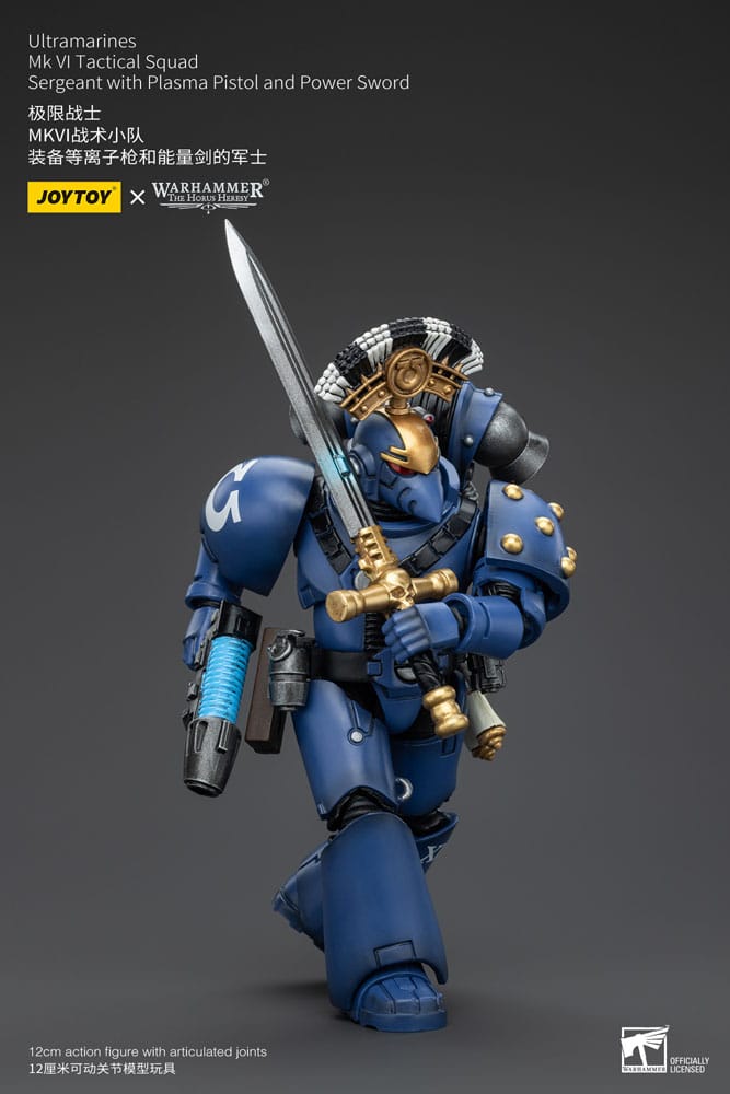 Warhammer The Horus Heresy Actionfigur 1/18 Ultramarines MK VI Tactical Squad Sergeant with Plasma Pistol and Power Sword 20 cm