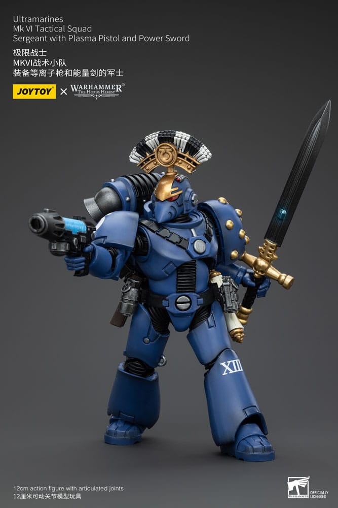 Warhammer The Horus Heresy Actionfigur 1/18 Ultramarines MK VI Tactical Squad Sergeant with Plasma Pistol and Power Sword 20 cm