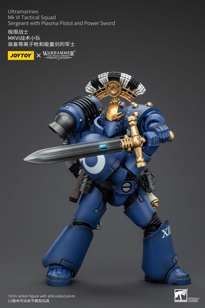 Warhammer The Horus Heresy Actionfigur 1/18 Ultramarines MK VI Tactical Squad Sergeant with Plasma Pistol and Power Sword 20 cm