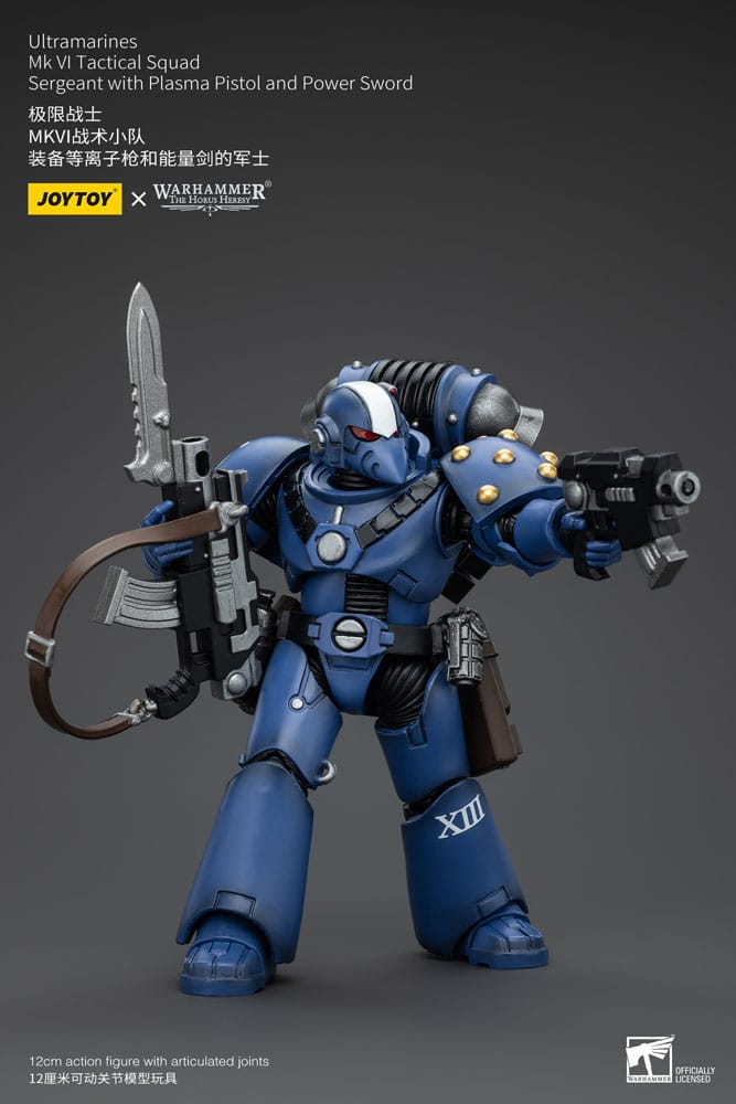 Warhammer The Horus Heresy Actionfigur 1/18 Ultramarines MK VI Tactical Squad Sergeant with Plasma Pistol and Power Sword 20 cm