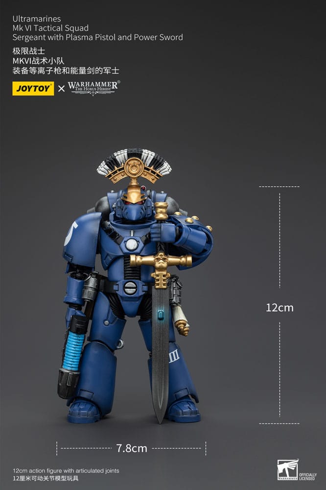 Warhammer The Horus Heresy Actionfigur 1/18 Ultramarines MK VI Tactical Squad Sergeant with Plasma Pistol and Power Sword 20 cm