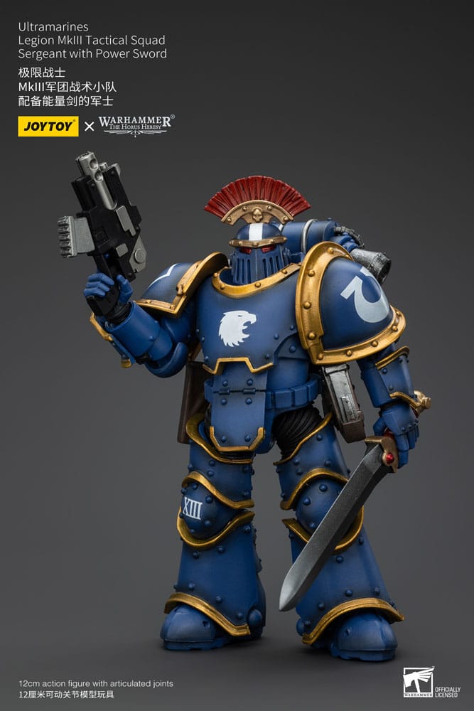 Warhammer The Horus Heresy Actionfigur 1/18 Ultramarines Legion MKIII Tactical Squad Sergeant with Power Sword 20 cm