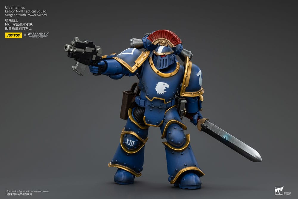 Warhammer The Horus Heresy Actionfigur 1/18 Ultramarines Legion MKIII Tactical Squad Sergeant with Power Sword 20 cm